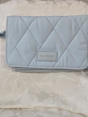 Vera Bradley Pale Blue Quilted Wristlet/Wallet
